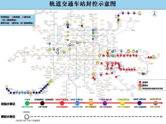 北京品茶网报道:地铁车站封闭：12日共涉18条线路、92座车站