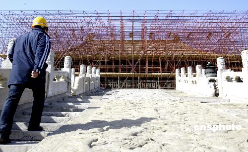 故宫太和殿大修后六月露真容